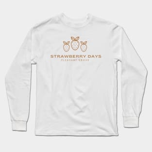 Brown Strawberry Days Pleasant Grove Utah Minimalist Long Sleeve T-Shirt